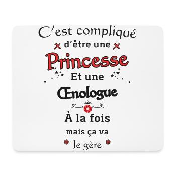 Princess Oenologist - Mouse Pad (horizontal) - white - Front