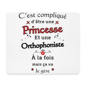 Princess Speech Therapist - Mouse Pad (horizontal) - white - Front