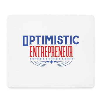 Entrepreneur optimiste, texte vintage épuré - Tapis de souris (format paysage) - blanc - Devant