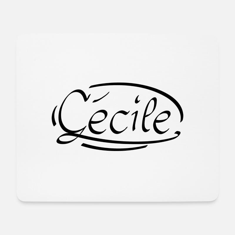 Cécile - Mousepad (Querformat) - Weiß