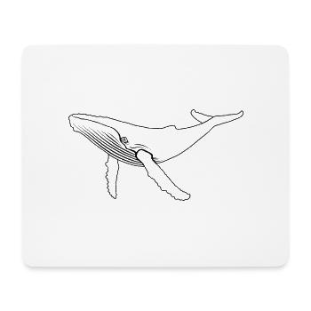 Whale - Humpback Whale - Marine Mammal - Gift - Mouse Pad (horizontal) - white - Front