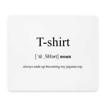 T-Shirt Definition Dictionary - Mousepad (Querformat) - Weiß - Vorne