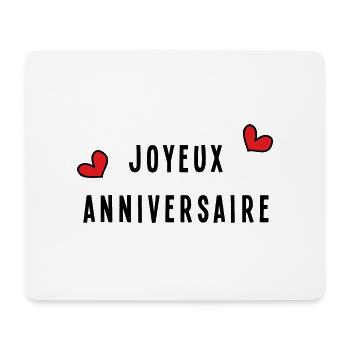 HAPPY BIRTHDAY. ANNIVERSARY. HAPPY BIRTHDAY - Mouse Pad (horizontal) - white - Front