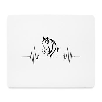 Chevaux - Tapis de souris (format paysage) - blanc - Devant