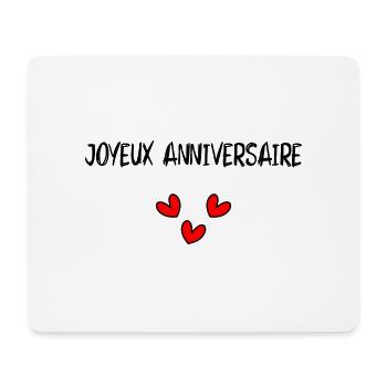 ALLES GUTE ZUM GEBURTSTAG. ALLES GUTE ZUM GEBURTSTAG. JAHRESTAG. - Mousepad (Querformat) - Weiß - Vorne