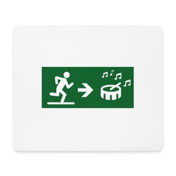 exit to the drum sound - Mouse Pad (horizontal) - white - Front