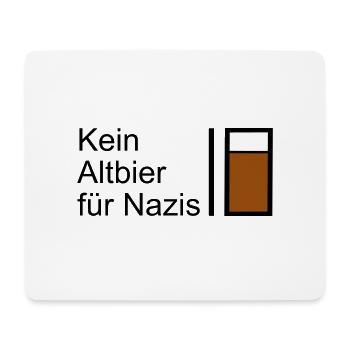 Kein Altbier für Nazis - Mousepad (Querformat) - Weiß - Vorne