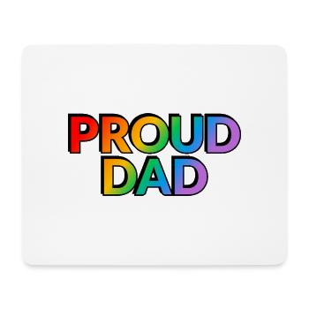 Papa fier, LGBTQ, Fierté, père - Tapis de souris (format paysage) - blanc - Devant