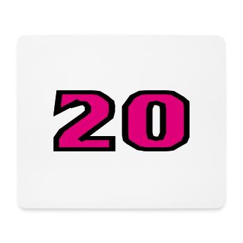 20. 20 ANS. 20e ANNIVERSAIRE. ANNIVERSAIRE 20 ANS. - Tapis de souris (format paysage) - blanc - Devant