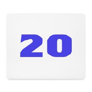 20. 20 ANS. 20e ANNIVERSAIRE. ANNIVERSAIRE 20 ANS. - Tapis de souris (format paysage) - blanc - Devant