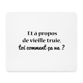 À propos ? - Tapis de souris (format paysage) - blanc - Devant