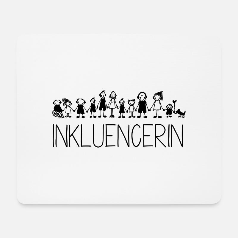 Inkluencerin - Mousepad (Querformat) - Weiß
