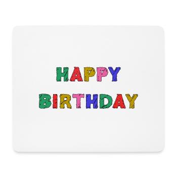 JAHRESTAG. ALLES GUTE ZUM GEBURTSTAG. ALLES GUTE ZUM GEBURTSTAG. - Mousepad (Querformat) - Weiß - Vorne
