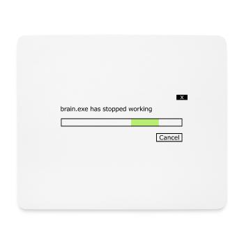 brain.exe stopped working saying brain brain .exe - Mouse Pad (horizontal) - white - Front