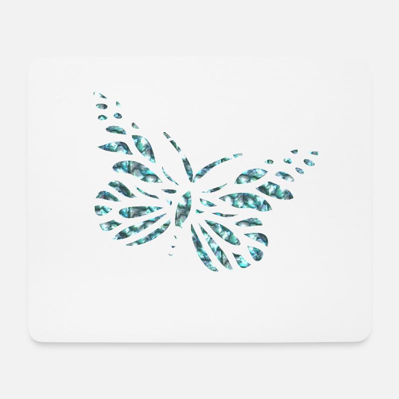 Juwelen Schmetterling - feminines Design abstrakt - Mousepad (Querformat) - Weiß
