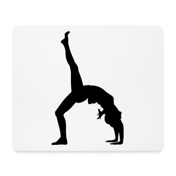Gymnastics dancer - Mouse Pad (horizontal) - white - Front