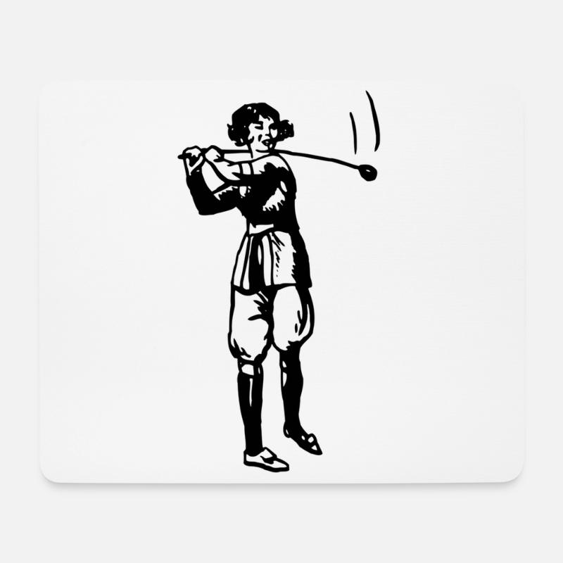 Golf - Golfen - Golfer - Mousepad (Querformat) - Weiß