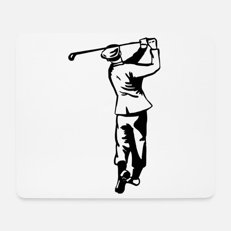 Golf - Golfen - Golfer - Mousepad (Querformat) - Weiß