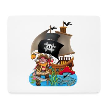 Pirat mit Krake als Piraten kostüm - Mousepad (Querformat) - Weiß - Vorne