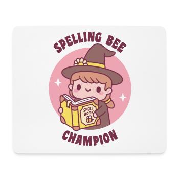 Mignon Little Witch Spelling Bee Champion Drôle - Tapis de souris (format paysage) - blanc - Devant