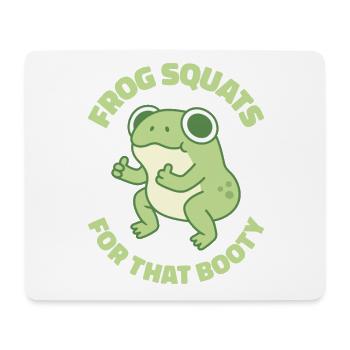 Lustige Frosch-Kniebeugen für das Booty Gym - Mousepad (Querformat) - Weiß - Vorne