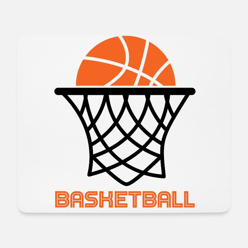 Basketball Basketballer - Mousepad (Querformat) - Weiß