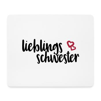 Lieblingsschwester - Mousepad (Querformat) - Weiß - Vorne