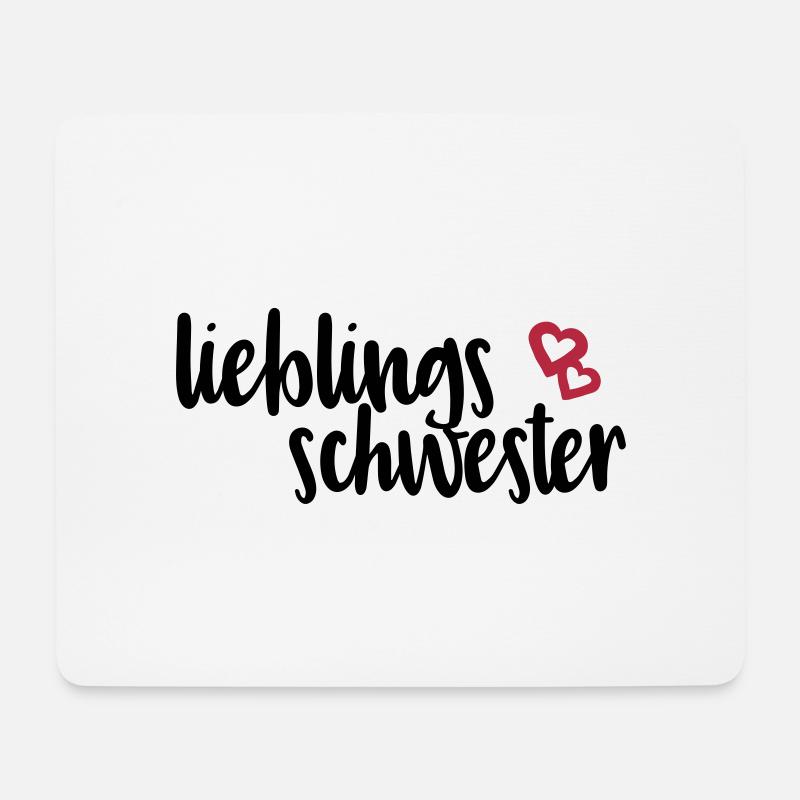 Lieblingsschwester - Mousepad (Querformat) - Weiß