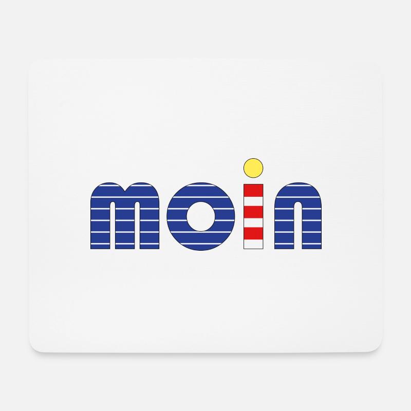 Moin Leuchtturm - Mousepad (Querformat) - Weiß