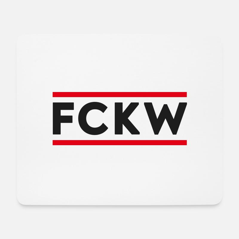 FCKW - Mousepad (Querformat) - Weiß