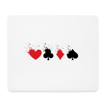 poker - Tapis de souris (format paysage) - blanc - Devant