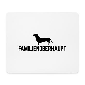 Hund Dackel Familienoberhaupt - Mousepad (Querformat) - Weiß - Vorne
