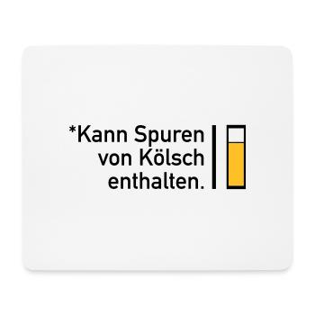 Kann Spuren von Kölsch enthalten - Mousepad (Querformat) - Weiß - Vorne