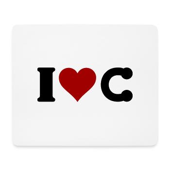 Je love Piercing Septum Piercer - Tapis de souris (format paysage) - blanc - Devant