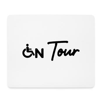 On Tour Rollstuhl Behindert - Mousepad (Querformat) - Weiß - Vorne