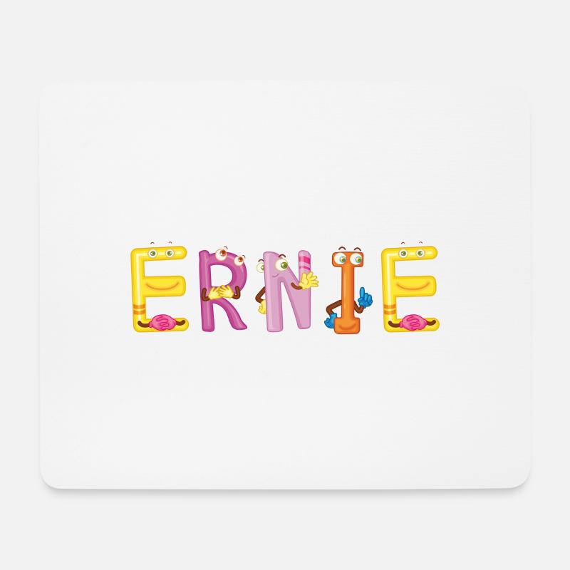 Ernie - Mousepad (Querformat) - Weiß