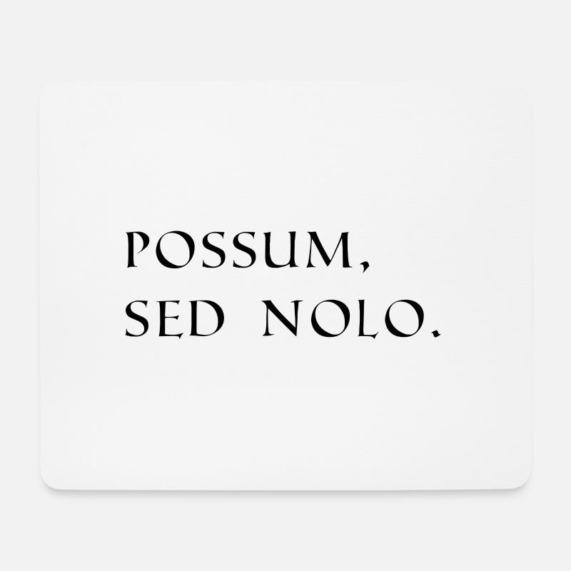 ich könnte aber ich mag nicht latein schwarz - Mousepad (Querformat) - Weiß