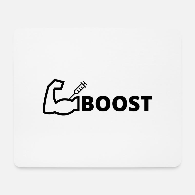 Boost geboostert - Mousepad (Querformat) - Weiß