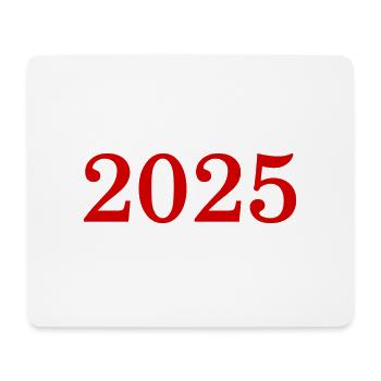 2025 Silvester Neujahr rot - Mousepad (Querformat) - Weiß - Vorne