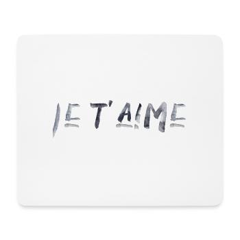 I love you saying Valentine's Day French - Mouse Pad (horizontal) - white - Front