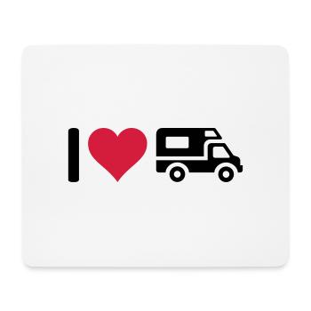 I love camping Wohnmobil - Mousepad (Querformat) - Weiß - Vorne