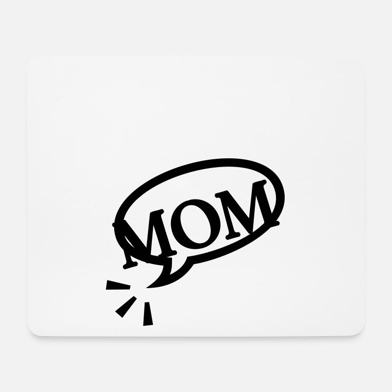 mom (1c) - Mousepad (Querformat) - Weiß