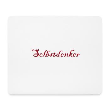 Self-thinker red 2 - Mouse Pad (horizontal) - white - Front