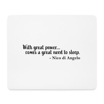 Nico di Angelo quote - Mouse Pad (horizontal) - white - Front