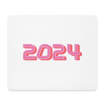 2024. FROHES NEUES JAHR. SILVESTER. NEUJAHR - Mousepad (Querformat) - Weiß - Vorne