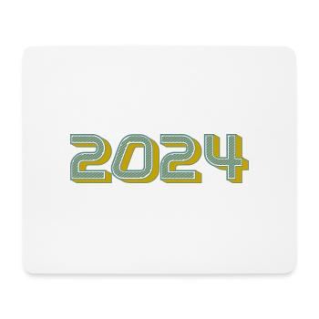 2024. BONNE ANNEE. SAINT SYLVESTRE. NOUVELLE ANNÉE - Tapis de souris (format paysage) - blanc - Devant