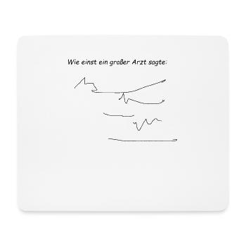 grosser arzt schwarz - Mousepad (Querformat) - Weiß - Vorne