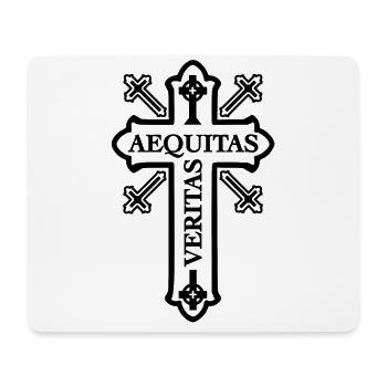 Aequitas Veritas Cross - Design 1 black - Mouse Pad (horizontal) - white - Front