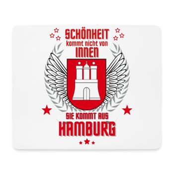Schönheit kommt aus Hamburg - Mousepad (Querformat) - Weiß - Vorne