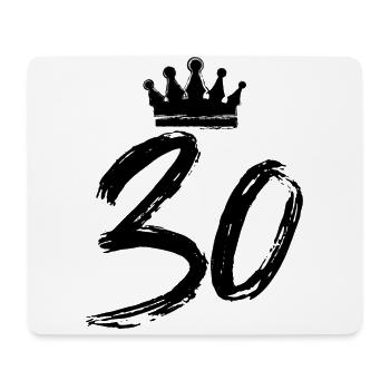 30 Number crown - Mouse Pad (horizontal) - white - Front